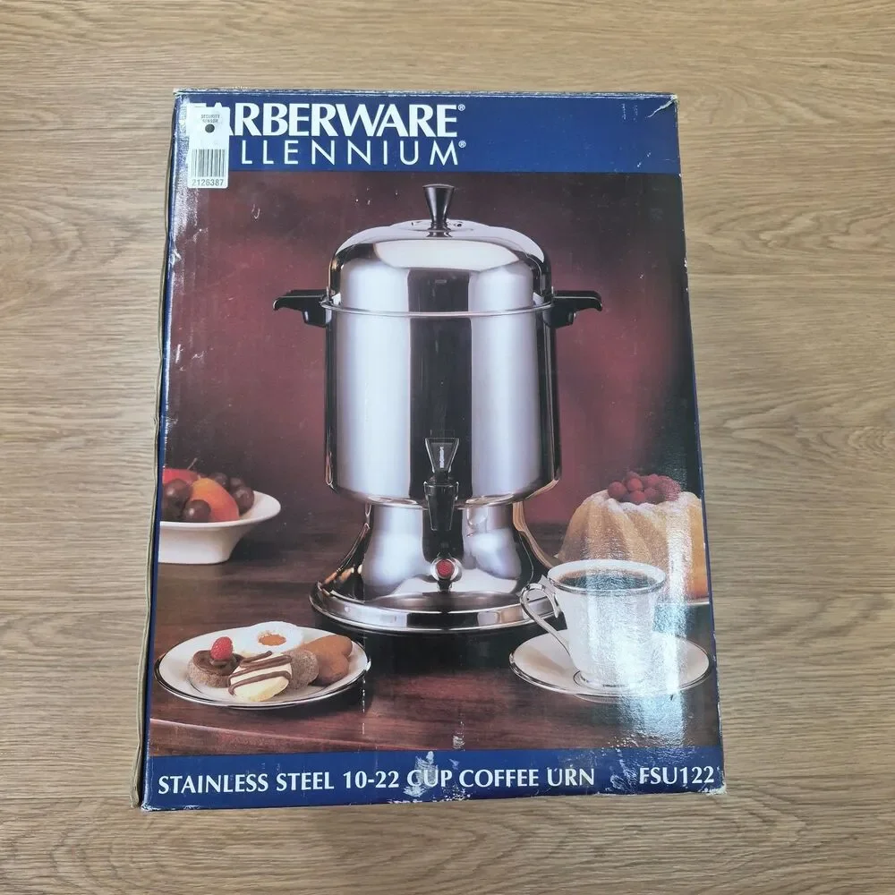 Farberware FSU122 Stainless Steel 10-22 Cup Coffee Urn Percolator New Open Box